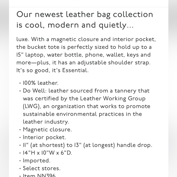 Madewell chocolate raisin brown leather essential bucket tote bag - Picture 14 of 14